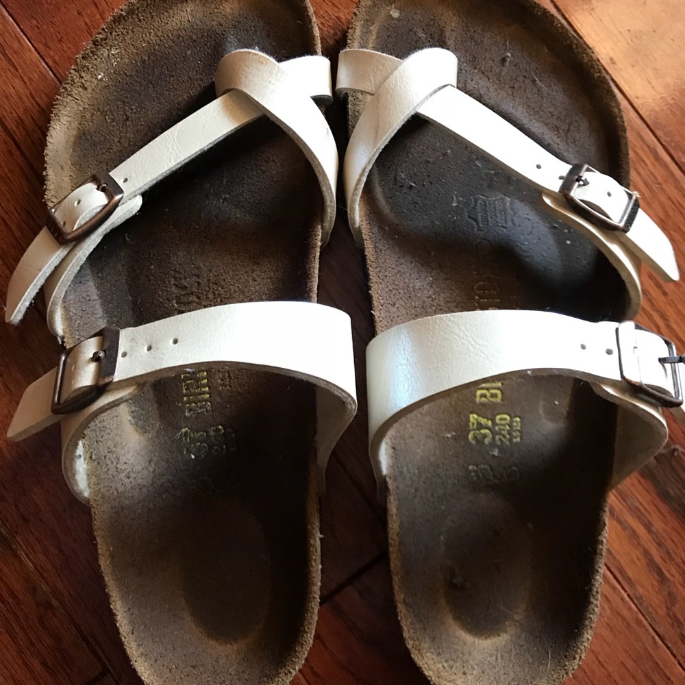 Lace colored Birkenstock Mayari Sandals, sz 37